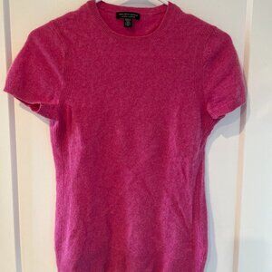 Pink Cashmere Short sleeve Sweater Top